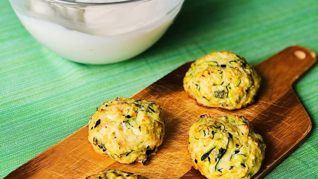 polpette al forno di pollo, zucchine e curcuma