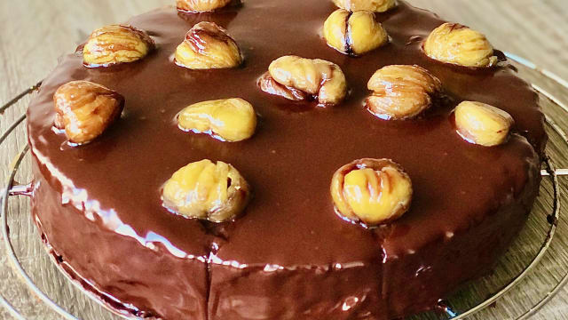 Torta alle castagne con ganache al cioccolato (anche in versione senza glutine)