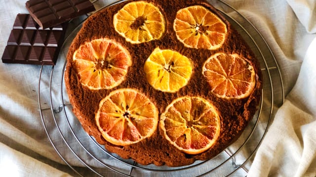torta al cioccolato e arance