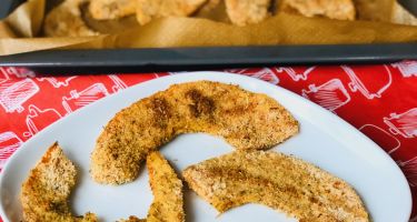 Cotolette di fettine di zucca al forno