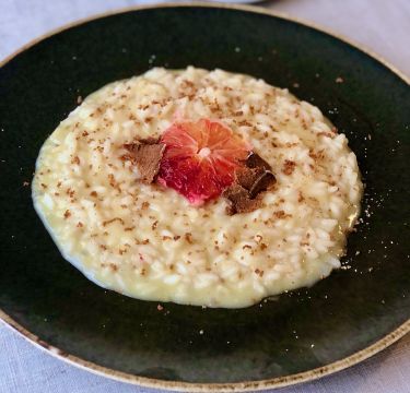 Risotto con arance e bottarga