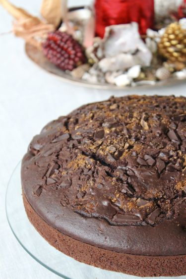 Torta cacao, cioccolato, pere e vino rosso - zoom