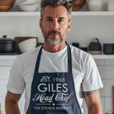 Personalised Head Chef Apron, Cooking Gift