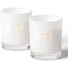 la jolie muse lavender eucalyptus & jasmine scented candle, candles gifts sets for women, aromatherapy candles, relaxing candles for women stress relief, soy candle set, 8.1 oz each