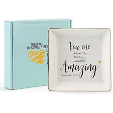 home smile ceramic ring dish jewelry tray for mom sister friends