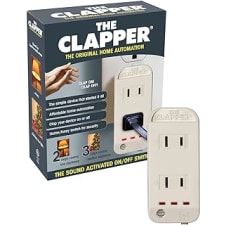 the clapper, the original home automation sound activated device, on/off light switch, clap detection - kitchen bedroom tv appliances - 120v wall plug smart home technology, as seen on tv home gift