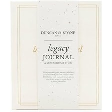 grandparents legacy journal (ivory, 85 pages) by duncan & stone - memory journal for grandparents & parents - grandma story album - ideal gift of a legacy journal