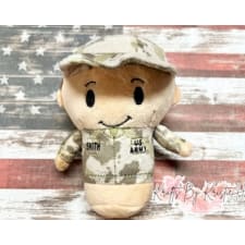new! itty bitty army, air force, marines, navy, national guard, personalized doll, boot camp, camo, military, deployment, personalized gifts