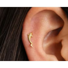 18g/16g koi fish internally threaded labret stud • cartilage earring • tragus • conch stud • cartilage stud • flat back labret