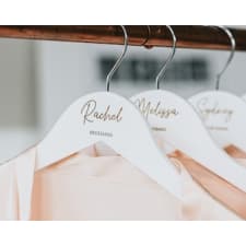 personalized bridesmaid hangers - wedding hanger - wooden engraved hanger - bridal dress hanger - wedding name hangers