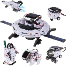 solar robot kit - 6-in-1 stem solar robot kit - educational building science experiment set - stem learning, birthday, holiday gifts - for kids 8-13 years old - boys & girls - build, power, explore, innovate!