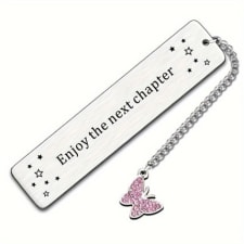 stainless steel bookmark, graduation gift for high school students, birthday gift for daughter, promotion for colleagues, gift for traveling abroad, enjoy bookmark for next chapter