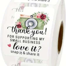 500pcs/roll small business appreciation stickers - seals for gift bag packaging envelope labels - cute thank you stickers for online retailers and small shop owners