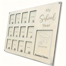1pc school years photo frame, graduation school picture frame, back to school gift, kindergarten to senior 12 grade high school wooden picture frame picture display gift for photo collage birthday gifts