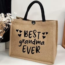 fashion letter print tote bag, large capacity gift bag, women's casual handbag for grandma wedding shopping