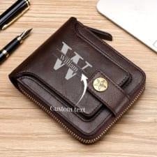 leather wallet - customized pu leather wallet - retro horizontal zipper buckle, multi-card - fashionable everyday carry - men - ideal gift for him - style! security! yours! now!