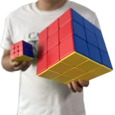 giant cube - giant magic cube - 3x3x3, super large (18cm), no stickers - educational toys, stem learning -  young minds, adults - fun, challenging, unique gift - solve the giant, unleash the magic