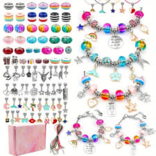 125pcs colorful glaze diy bracelet unicorn string set, suitable for parent-child play use