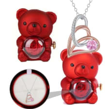 elegant heart & infinity pendant necklace with synthetic cubic zirconia - december birthstone, silver plated copper jewelry, ideal for daily wear, gifting on thanksgiving, christmas, anniversaries, mother's day & special occasions for mom, wife, daughter, girlfriend