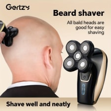 electric shaver, head shaver 5 floating heads, men's cordless rechargeable wet/dry skull & bald head razor with rotary blades, holiday gift for him