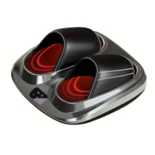 1-count shiatsu bliss foot massager - deep kneading with soothing heat therapy, 3d air compression, and remote control for ultimate circulation and relaxation - perfect gift for parents and friends