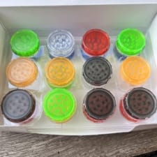 48pcs/box 34mm diameter dual-layer plastic grinder, mini colorful smoking accessory, no power required, health & home supplies, tobacco accessories
