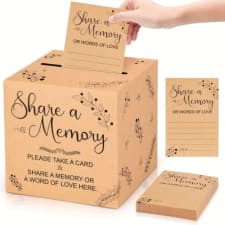50pcs memory cards for life celebrations - perfect for birthdays, anniversaries, memorials & more - no batteries required, ideal for guest books & party favors