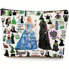 inspired musical lover gifts cosmetic bag musical theater fans gift musical character makeup bag for fans women friends sister daughter birthday christmas