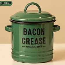 large capacity vintage enamel oil can with lid, rustic kitchen decoration, oil storage jar, perfect gift for kitchen enthusiasts