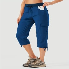 comfy explorer cargo capris - women's hiking pants with quick dry, lightweight, and loose fit - perfect for outdoor athletic travel and casual wear with multiple cute pockets