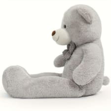 120cm xxl giant gray teddy bear, soft cuddly plush stuffed animal, kawaii birthday gift for girlfriend, women, girls, party decorations