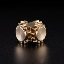 brass gear linkage anxiety relief puzzle spinner, stress reducing desk toy for teens and adults 14+, halloween and christmas gift idea