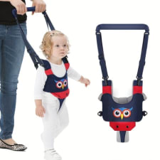 infant walking trainer: owl design, handheld, suitable for ages 0-3, made of polyester