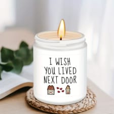 9 oz lavender scented candle gift for women - unique birthday gift for best friend and friendship