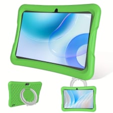 kids tablet 10 inch, android 13 tablet 4gb+64gb 8-core cpu wifi 6 12h battery life parental control 1280 * 800 hd display dual cameras shockproof case pre-installed educational apps