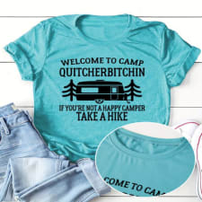 comfort cotton blend car print tee – women's all-season casual crew neck top, short sleeve & easy care