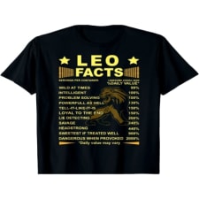 leo fact constellation funny leo birthday gift t-shirt