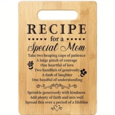 best mom ever - bamboo cutting board | perfect gift for mother's day, christmas & birthdays from daughter or son | ideal kitchen accessory for special moms