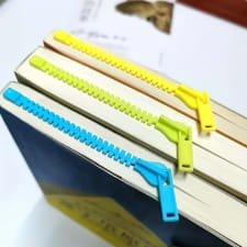 3-pack creative 3d zipper plastic bookmark set - reading page marker for students, kawaii stationery gift for boys and girls
