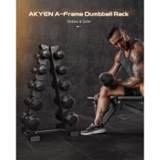 dumbbell rack stand only, weight rack for dumbbells compact a-frame home gym space saver (150/480/570/800 lbs weight capacity, 2022 new version)