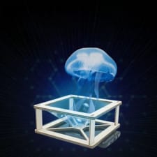 plywood 3d holographic projection demonstration kit, diy science experiment materials, fun steam educational craft set