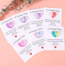 3/7pcs heartfelt cute pocket hug - adorable love decor with inspiring encouragement card - perfect sentimental gift for birthday, wedding, valentines day, christmas - aesthetic items for family, friends, and beloved ones, a gift suitable for anyone