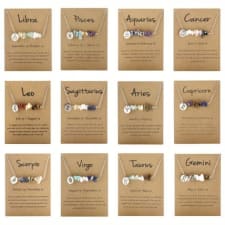 1pc boho chic zodiac sign stainless steel pendant necklace with natural stone beads, unisex constellation jewelry, versatile & stylish fashion accessory, perfect gift for astrology enthusiasts, jewelry for daily wear and party, birthday