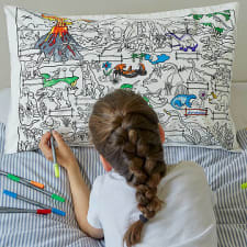 color your own dinosaur pillowcase