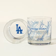 mlb ballpark map glasses - set of 2