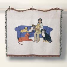 personalized pet-family blanket