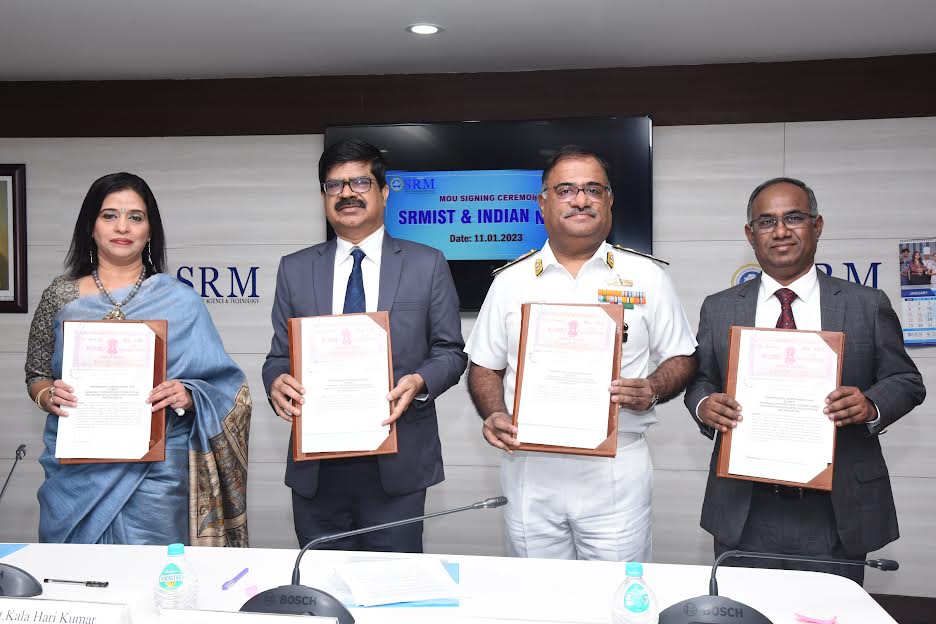 Indian Navy, SRM IST Sign MoU For Academic Cooperation