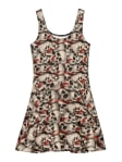 Skull skater dress - skull-grey
