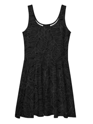 Pattern Skater Dress - Charcoal