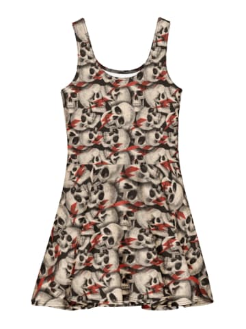Skull skater dress - skull-grey